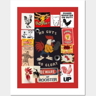 ROOSTER COLLAGE Posters and Art